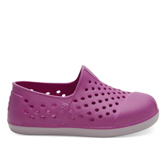 NEW TOMS Kid Infant Baby Romper Rose Slip On Perforated Water Friendly Shoe - Picture 3 of 5